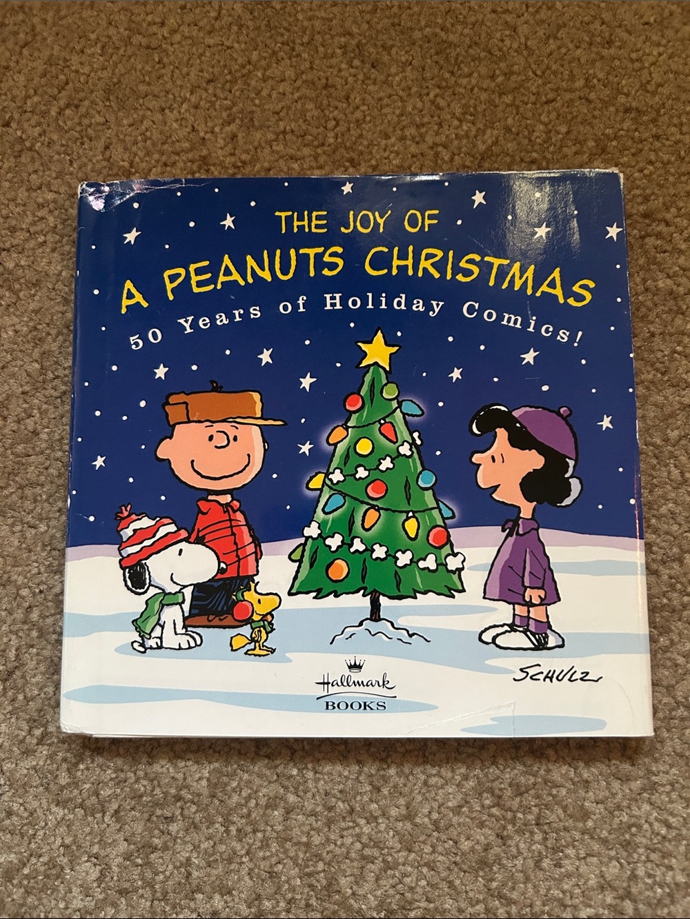 Hallmark Peanuts Christmas Holiday 50 Years of Comics Hardcover Book